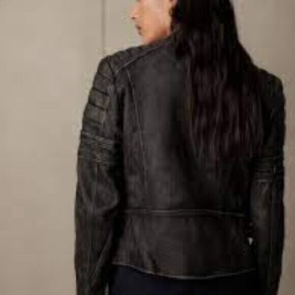 Banana Republic Leather Moto Jacket - new with tags - Picture 3 of 3